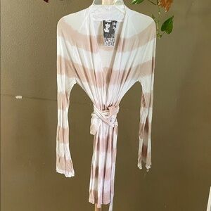 Young Fabulous & Broke Cream and white Wrap Dress